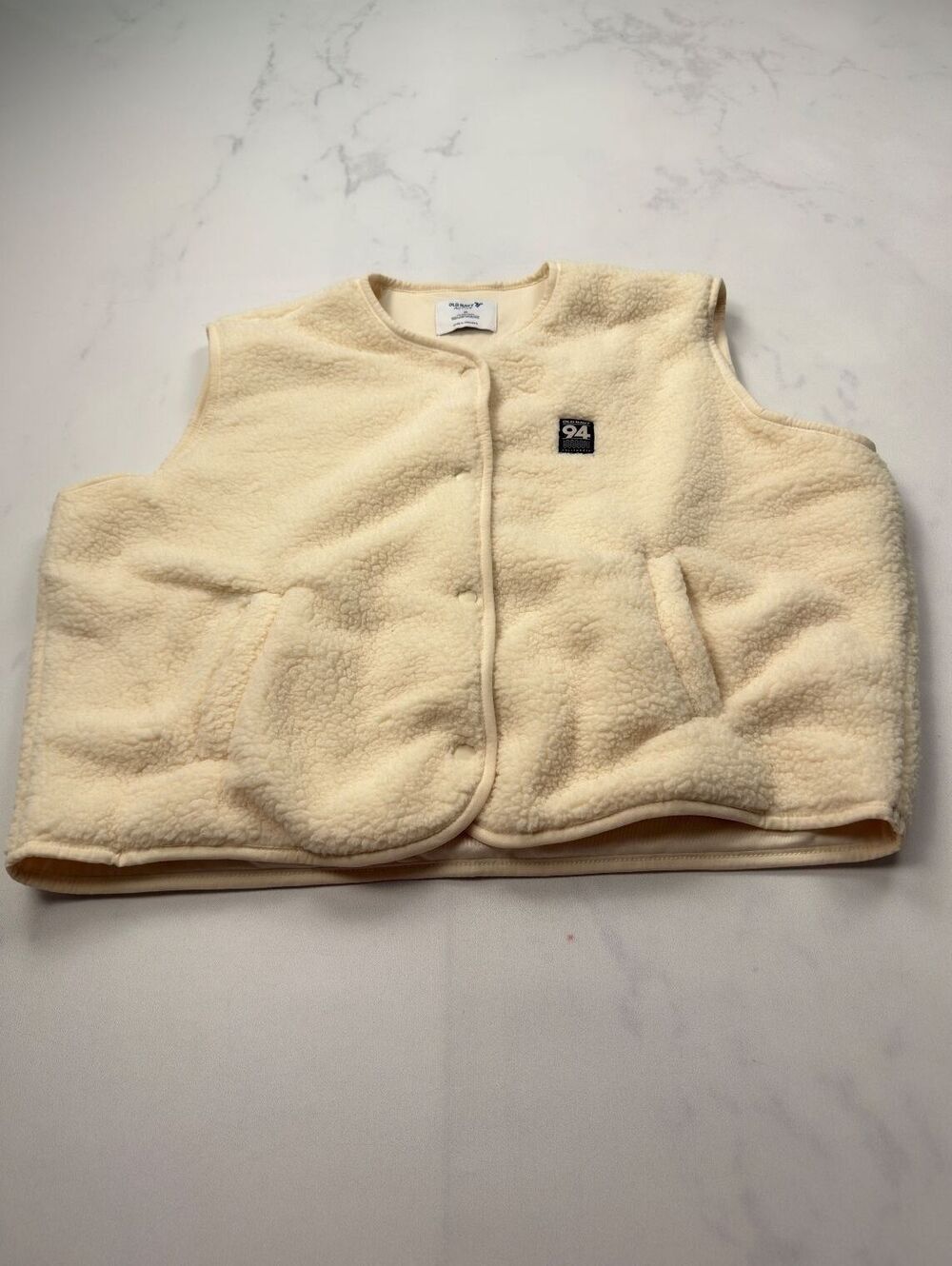 Old Navy Active 94 Vest Cream 2000s Minimalist - Womens M